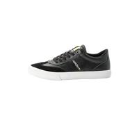 camel active Herren Sneaker aus Echtem Leder Schwarz, Menswear-46, Zapatillas Hombre, Negro, 46 EU
