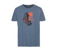 camel active Herren T-Shirt mit Print aus Nachhaltigem Organic Cotton Denim Blau, Menswear-m Camiseta, Mezclilla Azul, Hombres