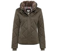 camel active Kurze Carbon Jacke Cazadora Holgada, Dunkelgrün, 48 para Mujer