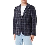 camel active Modern karierstes Sakko Blazer Casual, Dunkelblau, 50 para Hombre