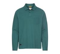 camel active Polo de Manga Larga para Hombre de algodón Puro, Verde Oscuro, M