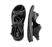 camel active Sandalia de senderismo para hombre de piel auténtica, Negro, 48 EU