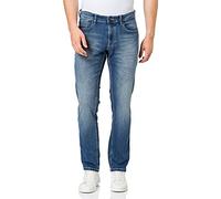 camel active Slim Fit Madison Stretch Jeanshose Vaqueros straight para Hombre, Azul (Mid Blue 84), 38W / 32L