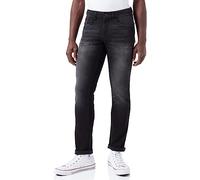 camel active Slim Fit Madison Stretch Jeanshose Vaqueros straight para Hombre, Negro (Asphalt D11), 34W / 32L