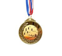 Camel Desert Along the Way to the Silk Road Map Gold Award Medal First Place Ribbon