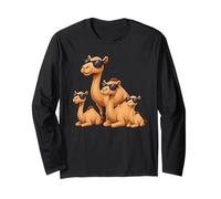 Camel Family Wearing Sunglasses Funny Arabian Animal Desert Manga Larga
