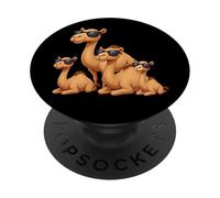 Camel Family Wearing Sunglasses Funny Arabian Animal Desert PopSockets PopGrip Adhesivo
