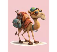 Camel Themed Notebook For Kids & Teens, Pink Colour Notebook For kIds & Teens- 8x10 in, 250 Wide Ruled Pages, Matte Finish: Adorable Kawaii Camel ... Theme Journal, Aesthetic Stationery Gift