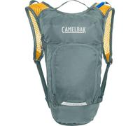 Camelbak Mochila de hidratación para niños Mini M.U.L.E. 3,5 L + 1,5 l, Stormy Sea/Mango