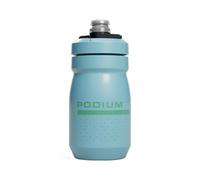 CamelBak Podium - Botella de agua para bicicleta de 15 onzas, botella fácil de apretar, se adapta a la mayoría de jaulas de bicicleta, color azul cristal