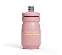 CAMELBAK Podium - Botella de agua para bicicleta de 15 onzas, botella fácil de apretar, se adapta a la mayoría de jaulas de bicicleta, color coral Sunset