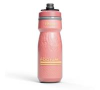 CAMELBAK Podium Chill - Botella de agua aislada para bicicleta de 21 onzas, botella fácil de apretar, se adapta a la mayoría de jaulas de bicicleta, color coral Sunset