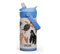CamelBak Thrive Flip Straw - Botella de agua de 355 ml para niños, acero inoxidable aislado, protege a nuestros amigos