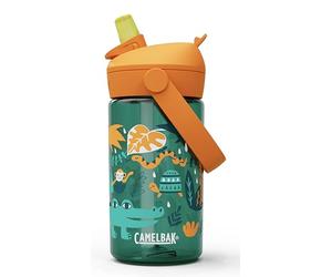 Camelbak THRIVE FLIP STRAW KIDS 14OZ botella deportiva - a prueba de fugas - tamaño adecuado para niños - cierre fácil de beber - ideal para llevar - Jungle Animals, talla: OS