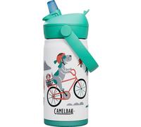 Camelbak Thrive Fs Kids Vss 12oz Botella Infantil De Acero Inoxidable Con Aislamiento Al Vacío, Sin Derrames, Mantiene Bebidas Frías, Color: Biking Dogs, Talla: 350 Ml
