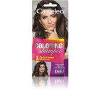 Cameleo - Champú colorante - Marrón oscuro - Refrescante de color rápido y fácil - Coloración lavable - Tono en tono - 40 ml, marrón oscuro