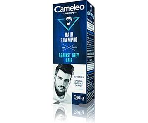 Cameleo Men - Champú Contra el Cabello Gris - Extracto Natural de Avellana - Protección del Color - Refresca y Limpia el Cabello y el Cuero Cabelludo - 150 ml