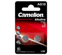 Camelion 12050210 - Pilas de botón alcalinas sin Mercurio AG10/LR54/LR1131/389 con 1,5 V, Juego de 2 Unidades, Capacidad 78 mAh