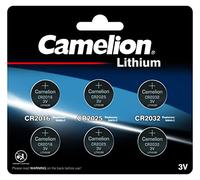 Camelion 13000600 Lithium CR Pilas de botón Set, 6 Piezas Plata