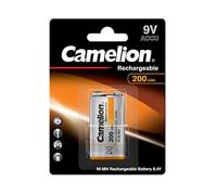 Camelion 17020122 - Batería NI-MH 9 V Bloque HR6F22, Capacidad 200 mAh, Recargable