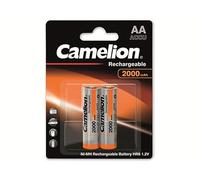 Camelion 17020206 - Paquete de 2 Pilas Recargables AA (2000 mAh)