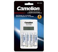 Camelion BC-1012 - Cargador de Pilas (Incluye 2 Pilas Recargables de 2300 mAh y 2 Pilas Recargables de 800 mAH)