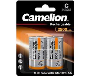 Camelion NH-C2500BP2 Rechargeable battery Níquel-metal hidruro (NiMH) - Pilas (Rechargeable battery, Níquel-metal hidruro (NiMH), 1,2 V, 2 pieza(s), 2500 mAh, Plata)