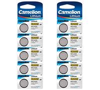 Camelion Paquete de 10 Pila de botón de litio 3 V DL2025/5003LC CR2025