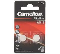 Camelion Pila de botón AG 13 alcalina, 1,5 V, sin Mercurio, Equivalente a 357/LR44