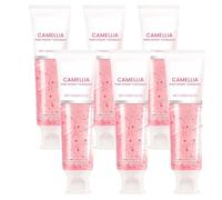 Camellia Fresh Breath Pink dentífrico, pasta de dientes blanqueadora suave con sabor a flor de Camellia, cuidado bucal todo en uno para un aliento fresco y dientes limpios, fórmula suave que elimina