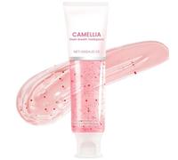 Camellia Fresh Breath Pink dentífrico, pasta de dientes blanqueadora suave con sabor a flor de Camellia, cuidado bucal todo en uno para un aliento fresco y dientes limpios, fórmula suave que elimina