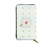 Camellia in bloom - Cartera de mano funcional para mujer, diseño delgado y minimalista, piel sintética con cremallera de metal, Negro -, Talla única, Classic
