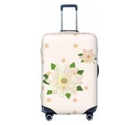 Camellia In Bloom - Funda de equipaje de viaje para equipaje de 18 a 32 pulgadas, lavable, resistente a los arañazos, Blooming Hexagonal White, S