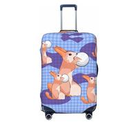 Camellia In Bloom - Funda de equipaje de viaje para equipaje de 18 a 32 pulgadas, lavable, resistente a los arañazos, Conejo sosteniendo la pelota, S
