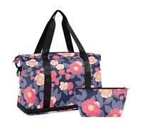 Camellia Peach - Bolsa de viaje impermeable para gimnasio, deportes, bolsa de aseo para viajes