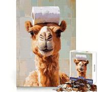 Camello con Papel higiénico en la Cabeza Rompecabezas de 1000 Piezas para Adultos Juego estratégico para el Ocio y el Entretenimiento Ajuste preciso Regalo Ideal (50x75cm)