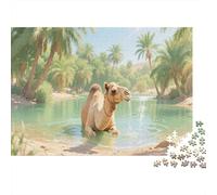 Camello Puzzle 1000 Piezas Rompecabezas Adultos Y NiñosRegalos Oasis Color Eón Colorido Juego De Habilidad para Toda La Familia 1000pcs (75x50cm)