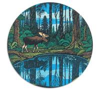 Camels Are Wandering in The Rain Puzzle Imposible,desafío Para Adultos Magical Bosque Juego Educativo 1000 Piezas Obra De Arte De Juego De Para Adultos Y Niños Mayores De 12 Años 1000pcs (67.5x67.5cm)