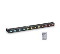 Cameo TRIBAR 200 IR - Barra de LEDs tricolor 12 x 3 W con carcasa negra y mando a distancia por infrarrojos