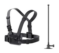 Camera Accessories Kit, Compatible con Insta360 X4 X3 One RS, Paquete de Nieve, Montaje con Correa for el Pecho, Soportes Adhesivos, Varilla de extensión for Casco,for Wearing