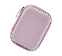 Camera Case, Waterproof Hard Shell Protective Bag, PU Leather, EVA Material, Lightweight Travel Organizer for Cameras, Data Cables, Chargers and Headphones, 3.54x4.72x1.57 inches, violeta,