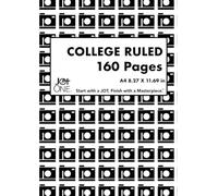 Camera Cover- College ruled Notebook 8.27 x 11.69 160 pages
