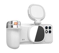 Camera Grip - ABS Material 13 cm Size, Magnetic Selfie, Rotatable Stand | Adjustable Brightness Fill Light, Shutter Stand For Outdoor, Indoor Vlogging, Gym Capture, Travel Studio