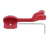 Camera Hot Shoe Thumbs Grips, Empuñadura de Aleación de Aluminio, Rojo, Compatible con Q Typ116 y Q2 - Diseño Ergonómico, Fácil Instalación, Mejor Agarre y Equilibrio