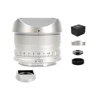 Camera Lens, Lente de Gran Apertura AF de Enfoque automático de Marco Completo F2 de 40mm, Compatible con cámara Leica Sigma Lumix Panasonic L Mount S9 S5 S5II(Silver,with Square Hood)