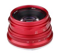 Camera Lens, Objetivo Fijo APS-C de 35 mm f/1.6 V, Compatible con Sony E A6600 6500 Fuji XF Canon EOS-M M50 Panasonic/Olympus Micro 4/3(Red,Canon)