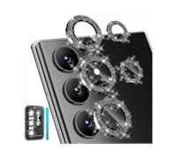 Camera Lens Protector for Samsung Galaxy S24 Plus - Shining Hd Tempered Glass with Aluminum Alloy Ring, Back Screen Camera Cover Film (25-26s)