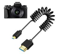 Camera Monitor Cable - Cable de 8,66 pulgadas | Electronic Component Stretchable Cable - Lightweight Flexible 0,3 TB 1 m Adjustable Lead For Photography Video Filming Indoor Outdoor