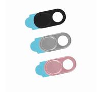 Camera Protect Metal Lens Cap Cover Cover 3pcs Herramienta Ideal para Teléfonos Inteligentes y Tabletas (Color Rosa Plateado Negro Color Mixto)