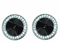 Camera Protectors Compatible with iPhone 13 13 Mini A Set of 2 Blue Jewelled Glass
